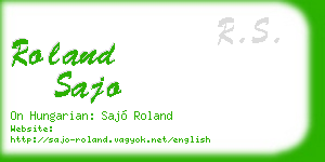 roland sajo business card