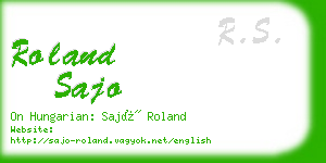 roland sajo business card